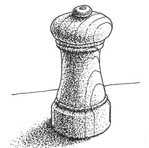 How to draw a Pepper Mill with Stipple Shading