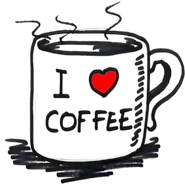 How to draw a mug of coffee