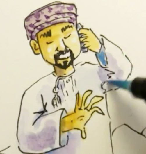 How to draw an Omani Man