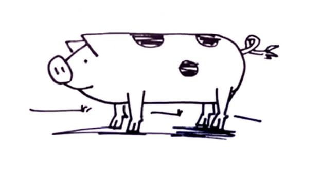 How to draw a pig real easy