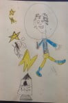 Year One" Me As Ricky Rocket" Drawings