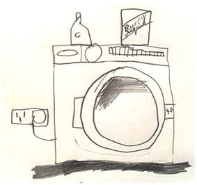 washing machine drawing 