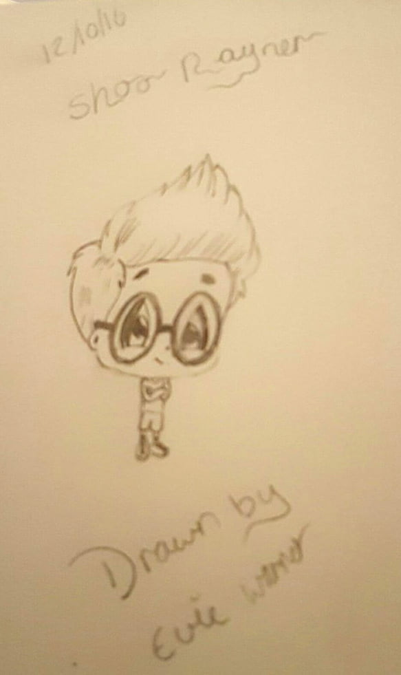 Evie Warner draws Shoo Rayner Chibi Style me-drawn-by-amy-warner